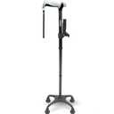 Rehand Quad Cane, Adjustable Walking Cane with Ergonomic Handle Ever and Graceful 4-Pronged Base for Extra Balance & Stability, Walking Sticks for Right or Left Handed Men & Women and Seniors [Black]