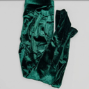Girls Velvet Leggings Green Size Medium