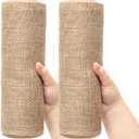 10 Inch Natural Burlap Fabric Roll - 10 Yards Jute Fabric Ribbon for DIY Gift Wrapping Craft Projects, Wedding, Christmas Home Decoration (25 cm, 10 in)