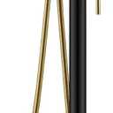 Free Standing Tub Faucet Black and Brushed Titanium Gold Swivel Freestanding Bathtub Faucet Floor Mount Single Handle Brass Freestanding Tub Filler with Handheld Shower Head