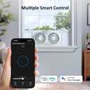 shinic 9" Twin Smart Window Fans with Exhaust and Intake, WiFi App Remote Control, 3 Speeds 3 Functions, Adjustable Width, Removable Cover, Bug Screen, Dual Window Fan Vertical for Bathroom Kitchen