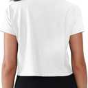 Women's Breathable Workout Top Loose Fit - Moisture Wicking Athletic Shirt, Short Sleeve Gym Tee with Mesh Panels (White, M)