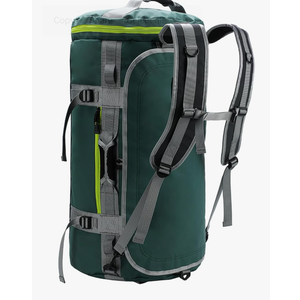 MIER Large Duffel Backpack Sports Gym Bag with Shoe Compartment, Heavy Duty and Water Resistant, Green, 90L