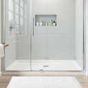 ILANGO White Christmas Bathroom Rugs 24" 17" Non Slip & Super Absorbent Extra Thick Soft, Washable Bath Mat for Floor, Non Shedding Microfiber Plush Shaggy Bath Rug for Bathtub Shower Room Sink