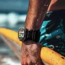Nereides Rugged Nylon Band for Samsung Galaxy Watch Ultra (2025/2024) 47mm, One-Click No Gap Woven Fabric Strap, Adjustable Sport Wristband for Men Women (Black)