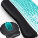 Everlasting Comfort Ergonomic Mouse Pad and Keyboard Wrist Rest for Computer Keyboard  Memory Foam Mouse Pad Set with Wrist Support for Comfort, Extended Typing Sessions