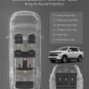 3W Floor Mats & Cargo Liner & Seat Back Mats for 2021-2026 (Only 7 Seats) Chevrolet Chevy Tahoe/GMC Yukon (Not Fit Yukon XL)/Cadillac Escalade (Not Fit Escalade ESV),All Weather Full Set Car Mats