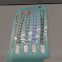 2 x 4-Pack Silicone Pacifier Clips for Baby Boys and Girls - with One-Piece Beads, Flexible and Rust-Free Holders for Teething Relief and Baby Essentials - Safe for Newborns (Grey)