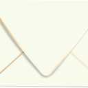 A7 Ivoy Envelopes 5 x 7 With Gold Border, - 50 Pack, For 5x7 Cards| Quick Self Seal| Perfect for Weddings, Invitations, Photos, Graduation, Baby Shower| Thick Luxury paper|5.25 x 7.25 Inches (Ivory)
