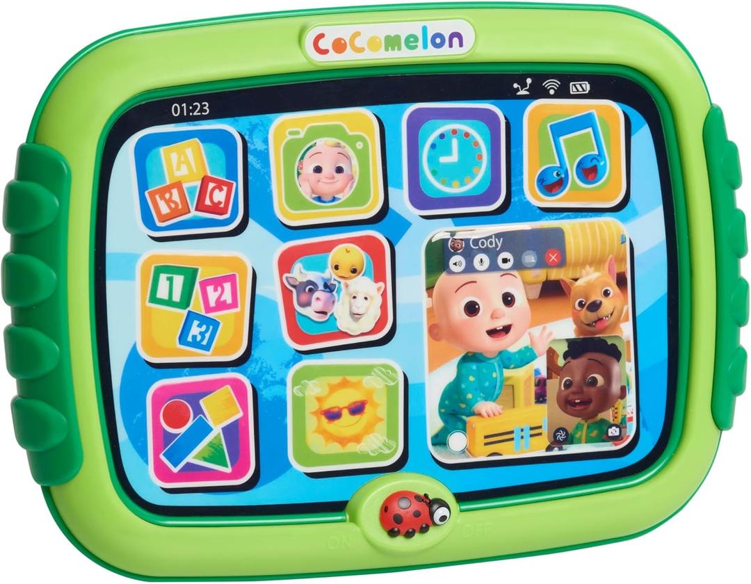 Just Play CoComelon Learning Tablet, 60+ Learning Phrases, Sing-Along to The The Alphabet Song, Kids Toys for Ages 18 Month (Small)