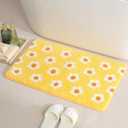 Floral Bath Mat Super Absorbent Bath Rug Non Slip Machine Washable Cute Fluffy Bathroom Mat for Sink, Bedroom and Living Room (Little Flowers, 23"x16") (1'4" x 1'11" (Rectangular))