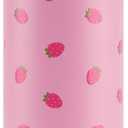 Ello Pop & Fill 18oz Stainless Steel Kids Water Bottle with Quick Fill Lid | Vacuum Insulated BPA Free Bottle with Leak Proof Straw and Chug Lid, Dishwasher Safe, Gift For Kids Teens, Strawberries