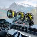 Triple-Head Fan for Car, Portable Car Fans for Vehicles Cars RV Vent with 360Rotation Cigarette Lighter Plug