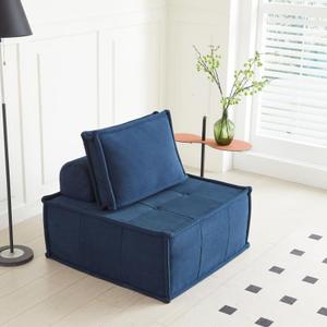 Swbvs 1-Piece Modular Single Chair, Deep Corduroy Lounge Chair with Adjustable Cushions, Versatile Small Couch that Works Alone or Together – Perfect for Apartments, Living Rooms & Bedrooms, Blue