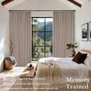 70 Inch Extra Wide Blackout Curtain 90 Inches Long for Living Room Pinch Pleated Thick Linen Thermal Insulated Drapes Back Tab Burlywood Birch 100% Black Out Curtain for Bedroom Large Window 1 Panel