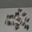 Antique Brass Self Closing Cabinet Hinges for Kitchen Cabinet, 24 Pack(12 Pairs) 1/2" Overlay(Variable) Cabinet Hinge for Cabinet Door, Semi Concealed Face Flush Mount Cabinet Hinges with Screws