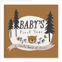 Lucy Darling Little Camper Baby Memory Book  First Year Journal, 5-Year Milestone Scrapbook & Photo Album  Rustic, Woodland Adventure Keepsake for Baby Boy or Girl  Ideal Gift