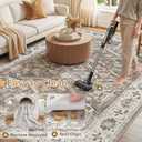 7x9 Area Rugs for Living Room Washable Rug Vintage Soft Brown