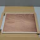 Rashid & Sid Stainless Steel cutting board, Wood & Stainless Steel double sided Cutting Board for kitchen, Non Toxic Kitchen Chopping Board with handle for Meat & Vegetables, Dishwasher Safe, 17 x 12