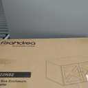 Feandrea Cat Litter Box Enclosure, Litter Box Furniture Hidden, Indoor Cat House, End Table, 27.6 x 19.7 x 19.7 Inches, Rustic White and Honey Brown UPCL022K02