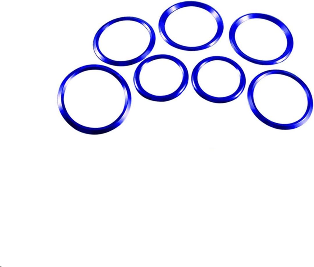 For Mercedes Benz A Class W177 2019-2021 .Center Console Air Conditioning Outlet Circles Decoration Stickers Trim(BLUE)