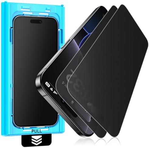 Mothca 1 Pack Matte Privacy Screen Protector for iPhone 16 Plus/iPhone 15 Plus 6.7-inch [Auto Fit Box Dust-Free] Anti Spy Anti-Glare Anti-Fingerprint Full Coverage Tempered Glass, Smooth as Silk