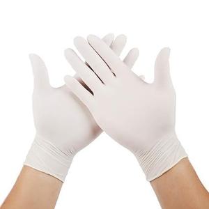 Nitrile Gloves Chemical Resistant Medical Cooking Cleaning Tattoo Artist Disposable Gloves (White, Pack of 100)