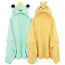Toddler Bath Towel Hooded Kids Towel Bath Baby Towels with Hood for Boy Girl 0-5 Years, 2-Pack Soft Absorbent Baby Bath Towels Toddler Towels, Large Thick 50''x32'' Kids Hooded Towel for Toddlers (Green & Yellow)