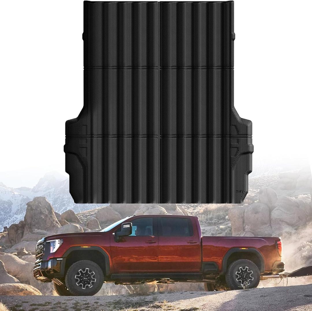 Truck Bed Mat Bed Liner Fit for 2020-2025 Chevrolet Silverado/GMC Sierra 2500HD 3500HD (Only Fit 6.8FT, 82.25" Bed), Not for 5th Wheel Package All Weather Protection TPE Pickup Car Bed Mat