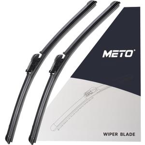METO Tesla Model Y 2020-2023 Model 3 2017-2025 Silicone Wiper Blades, All Season Automotive Replacement OEM Windshield Wiper Blades for My Car Tesla Top Lock