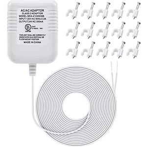 Hotop 24 Volt C Wire Adapter for Smart Thermostat, UL Listed 16.5ft Long Power Connector C Wire for All Versions of Smart Thermostat Compatible with Nest/Honeywell/Ecobee/Wyze