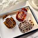 French Flat Hair Clips, Large Flat Hair Claw Clips For Women Thick/Thin Hair, Simple And Elegant, Comfortable And Versatile Hairpins (Style-D)