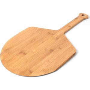 Azlan's Essentials Wood Pizza Peel 16 Inch - Sustainably Sourced Wooden Bamboo Pizza Paddle with Ergonomic Handle For Baking Homemade Pizza and Bread, No Split or Cracks, Extra Large.