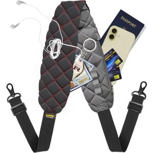2 in 1 Anti-theft Bag Shoulder Strap with Pockets, 54 inch Travel Belt Ultra-Wide and Thick, Comfort and Stylish (Gray) 2 in 1 Anti-theft Bag Shoulder Strap with Pockets, 54 inch Travel Belt Ultra-Wide and Thick, Comfort and Stylish (Gray)