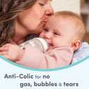 NUK First Choice Smooth Flow Anti-Colic Bottle, Peach, 5 oz. Baby Bottle with SafeTemp Temperature Indicator, Newborn Essentials, 4-Pack