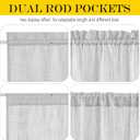 NICETOWN Sidelight Curtain for Light Filtering Linen Window Sheer Curtains for French Fron Door with Tieback, Temporary Door Window Shade for Entryway Doorway,1 PC, 26x80, Light Grey
