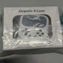 Inesore for Airpods 4 Case with Lock,Compatible with Airpods 4 with Active Noise Cancellation Cases,Classic Cool Funny Game Console Air pods4 Case Cover for Men Boy with Cleaner Kit(White)