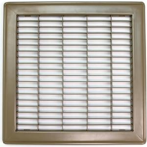 HVAC Premium 16" X 16" Floor Grille - Fixed Blades Return Air Grill - Brown [Outer Dimensions: 17.75 X 17.75]
