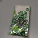 St. Patrick's Day Throw Pillow Covers 18x18 Inch Set of 2 Lucky Shamrock and Cream Dot Cushion Case Square Lucky Clover Green and Cream Throw Pillows Case for Party Sofa Couch Bed Bench Outdoor