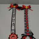 Lyrow Graduation Money Lei Class of 2025 Double Braided Lei Gift Graduation Cash Gifts Pull Ideas for High School College Party Supplies (Red and Black)