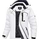 MAGCOMSEN Womens Snow Jacket Waterproof Insulated Ski Jackets Ladies Snowboarding Jackets Winter Jackets with Hood Windproof Hiking Jacket Size XL