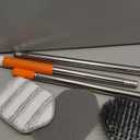 Long Handled Scrub Brush for Shower3-in-1 Cleaning Brushes with 3 Different Function Cleaning Heads Brush for Shower Cleaning Bathroom Kitchen Walls Tub Tile (Orange)