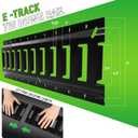 E Track Tie Down Rail Kit 2'(4 Pack) - Trailer E Tracks with 6,000lbs Break Strength - Power Coated Etrack - Heavy Duty E Track Rail for Securing Cargos, Motorcycles, Bikes, Trailers, 2Ft - 4pcs