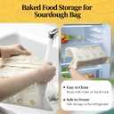 2Pack Reusable Beeswax Bread Bags Home-Baked Food Storage for Sourdough BagZippers Sticker Rotating buckle Seals Triple Protect Cotton Beeswax Food Bag. Bread Bags for Homemade Loaf Sourdough