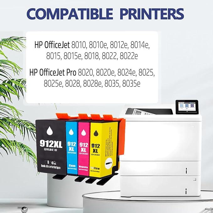 910XL Ink Cartridges Compatible for HP 910 Ink Combo Pack for HP910xl Ink Work with OfficeJet Pro 8025 8025e 8020 8020e 8028 8028e 8010 8010e 8022 8022e 8015 8035e Printers Black C/M/Y Ink(1 Pack)