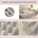 SmoBe Sofa Covers Washable, Chenille Sofa Covers for 3 Cushion Couch, Reversible Non Slip Futon Cover L Shape Sofa Cover, Pet Couch Cover with Tassel, Sofa Slipcovers 71" X 118" - Grey