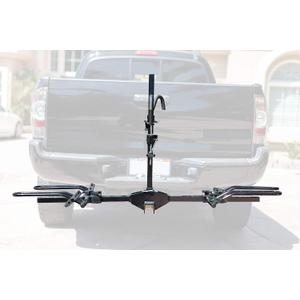 MaxxHaul 50027 Hitch Mount Bike Rack Platform Style 2-Bike Rack for Cars Trucks SUVs Minivans with Hitch Tightener & 70032 1-1/4 inches to 2 inches Hitch Adaptor