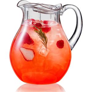 Plastic Pitcher (72 oz), Clear Acrylic Water Pitcher with Lid, Fridge Jug, BPA-Free, Shatter-Proof, Great for Iced Tea, Sangria, Lemonade, Juice, Milk, and More