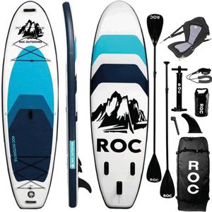 Roc Inflatable Stand Up Paddle Board 10' 6" with Premium SUP Paddle Board Accessories, Wide Stable Design, Non-Slip Comfort Deck for Youth & Adults