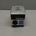 Piggy Bank for Kids - Electronic Money Saving Box w/Code- ATM Safe - Toy Coin Bank - Christmas Boys Toys for Age 3, 4, 5, 6, 7, 8, 9 - Birthday Gifts for 8, 9, 10, 11, 12 Year Old Boy and Girl (Black & Silver)